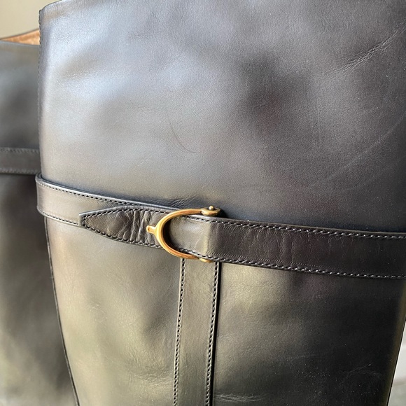 Gucci size 36.5 black leather riding boot - Picture 4 of 4